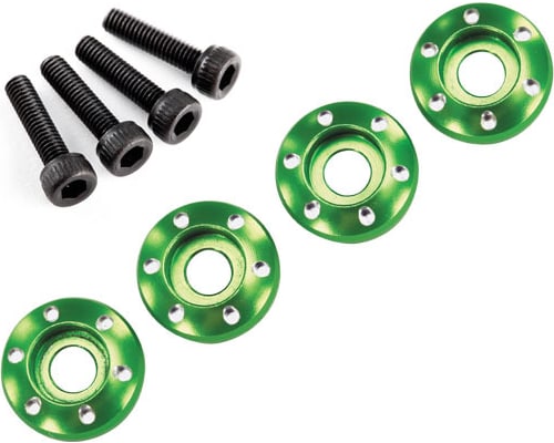 Latrax Wheel Nut Washer Machined Aluminum Green 3x12mm Cs (4) photo