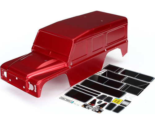 TRX-4 Body Land Rover Defender Red (Painted)/ Decals photo