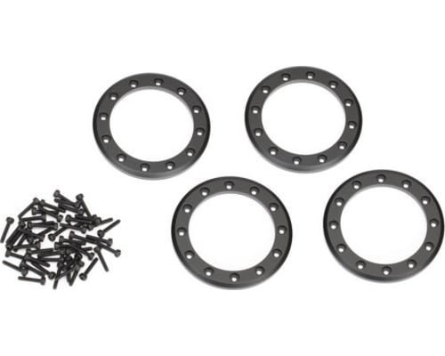 TRX-4 Beadlock Rings - Black (2.2) (Aluminum) (4)/ 2x10 Cs (48) photo