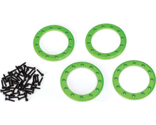 TRX-4 Beadlock Rings - Green (1.9) (Aluminum) (4)/ 2x10 Cs (48) photo