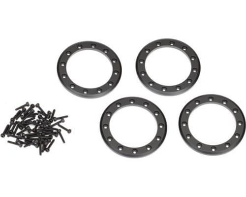 TRX-4 Beadlock Rings - Black (1.9) (Aluminum) (4)/ 2x10 Cs (48) photo