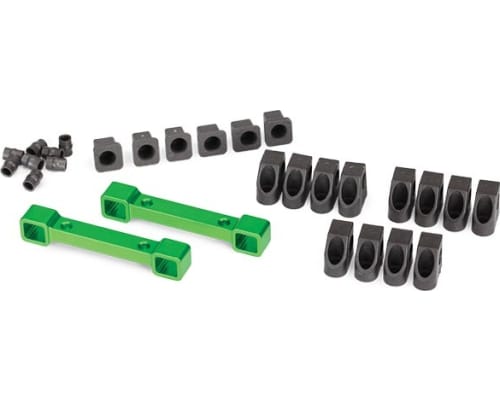 4-Tec Suspension Arm Mounts - Aluminum Green-Anodized F+R photo