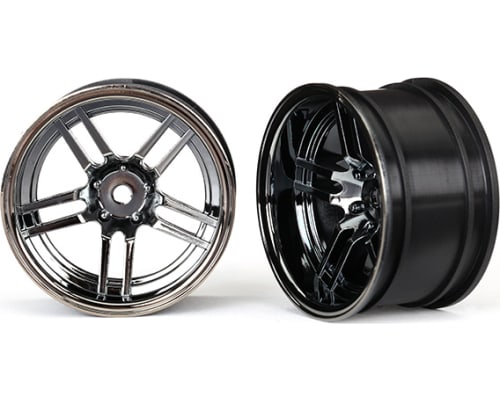 4-Tec 2.0 12mm Hex Wheels 1.9 Split-Spoke (Black Chrome) (Wide R photo