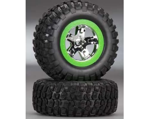 Tires/Wheels SCT Chrome Green Beadlock 4WD Front/Rear photo