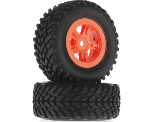 Assembled Glued SCT Orange Tires/Wheels photo