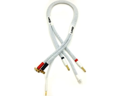 4S Pro Charge Cables-White 4mm charger to 4mm or 5mm battery photo