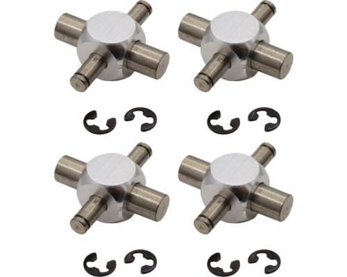 Titanium u-joint set silver photo