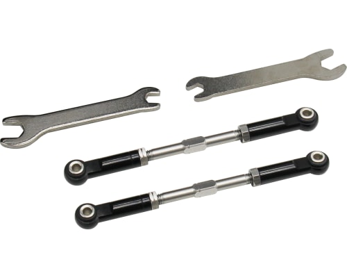 Aluminum mm Front Turnbuckles (Black) - Losi 2WD 22S photo