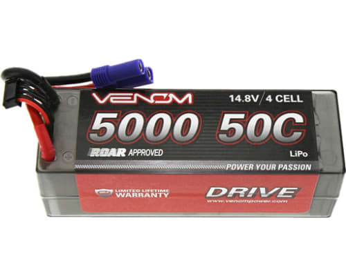 Drive 50c 4s 5000mah 14.8v LiPo Hardcase Roar Battery W/ Ec5 Plu photo