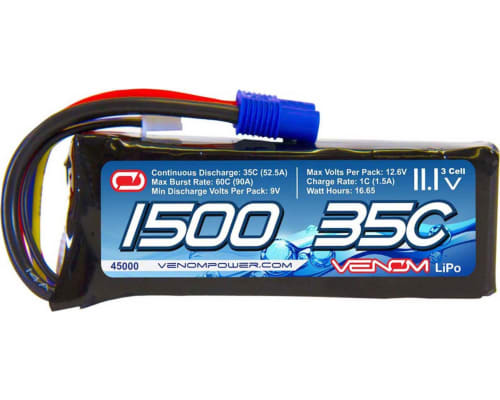 discontinued Marine 35C 11.1V 1500mAh 3S LiPo Battery :EC3 Plug photo