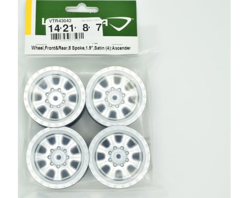 discontinued Wheels Front & Rear 8 Spoke 1.9 inch 12mm hex Satin photo