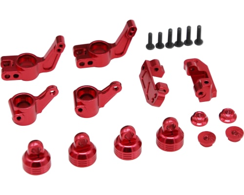 Red Aluminum Suspension Beef Up Kit Traxxas 1/10 2WD photo