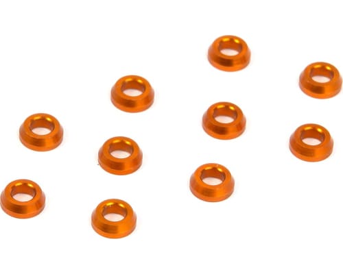 aluminum conical shim 3x6x2.0mm - orange 10 photo