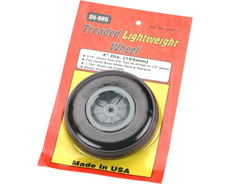 Dubro Treaded light weight Wheel 4-inch (1)