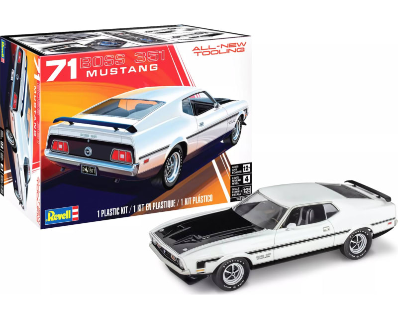 1/25 1971 Mustang Boss 351 Plastic Model Kit