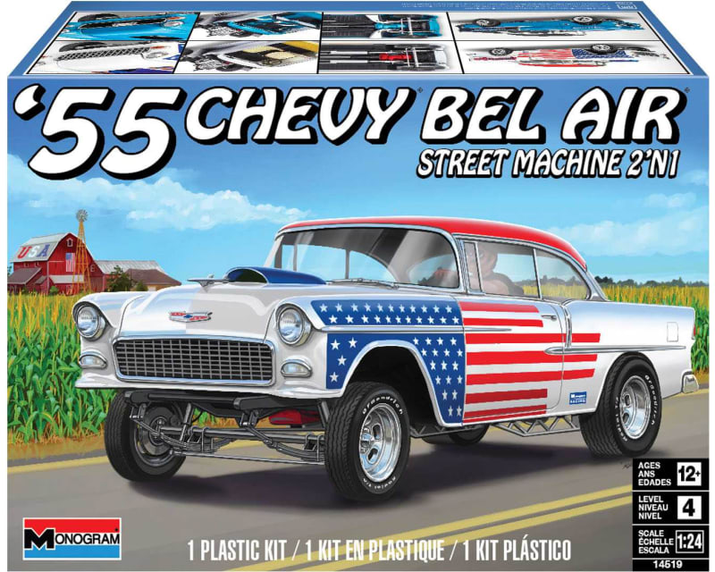 1/24 55 Chevy Bel Air Street Machine 2n1 Plastic Model Kit photo