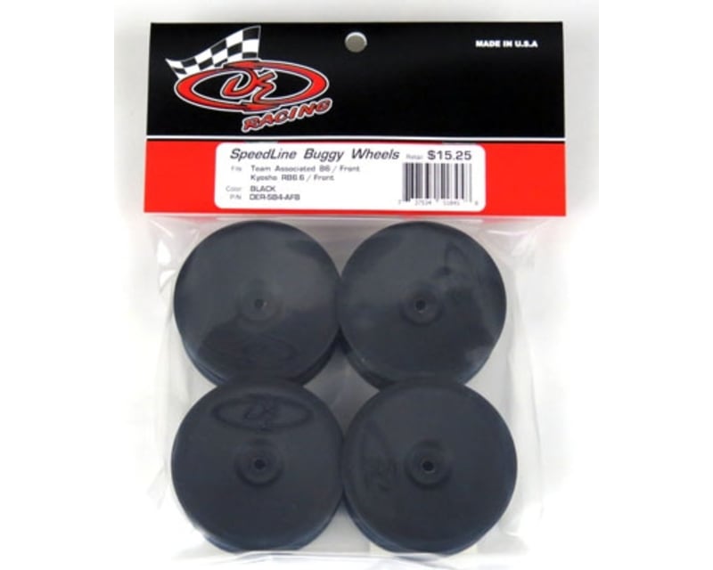 SpeedLine 2.2 Buggy Wheels Asc B6/Kyo RB6 Front Black (4)