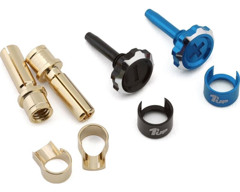 Lockdown Adjustable Bullet Plug Grips W/4mm Bullets (Blue/Black)