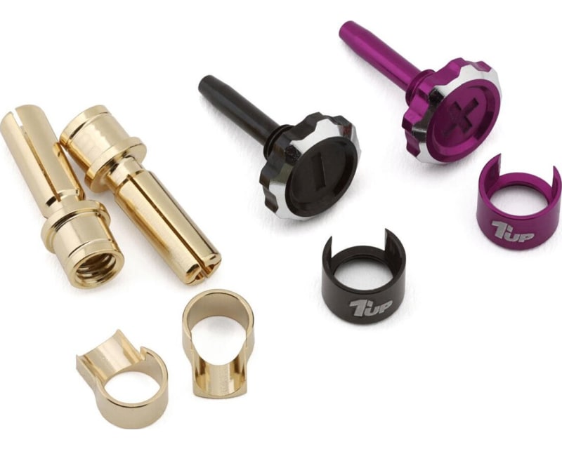 Lockdown Adjustable Bullet Plug Grips W/4mm Bullets (Purple/Blac