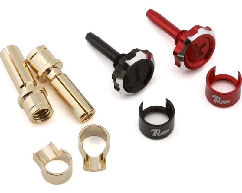 Lockdown Adjustable Bullet Plug Grips W/4mm Bullets (Red/Black) photo