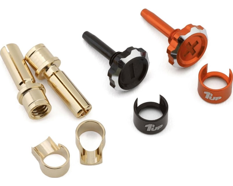 Lockdown Adjustable Bullet Plug Grips W/4mm Bullets (Orange/Blac