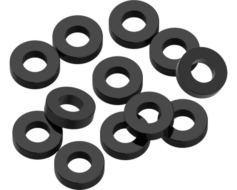 3x6x1.5mm Precision Aluminum Shims - Black - 12 pieces