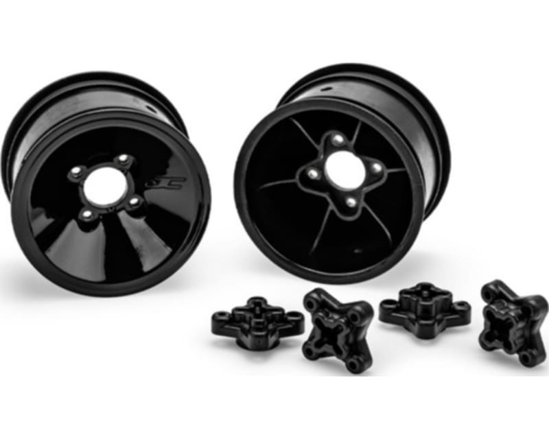 RC10 Mono 2.0 Vintage Buggy Rear Wheels (Black) (2)