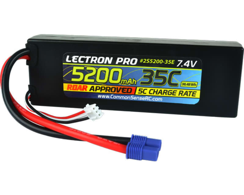 Lectron Pro 7.4v 5200mah 35c LiPo Battery with Ec3 Connector