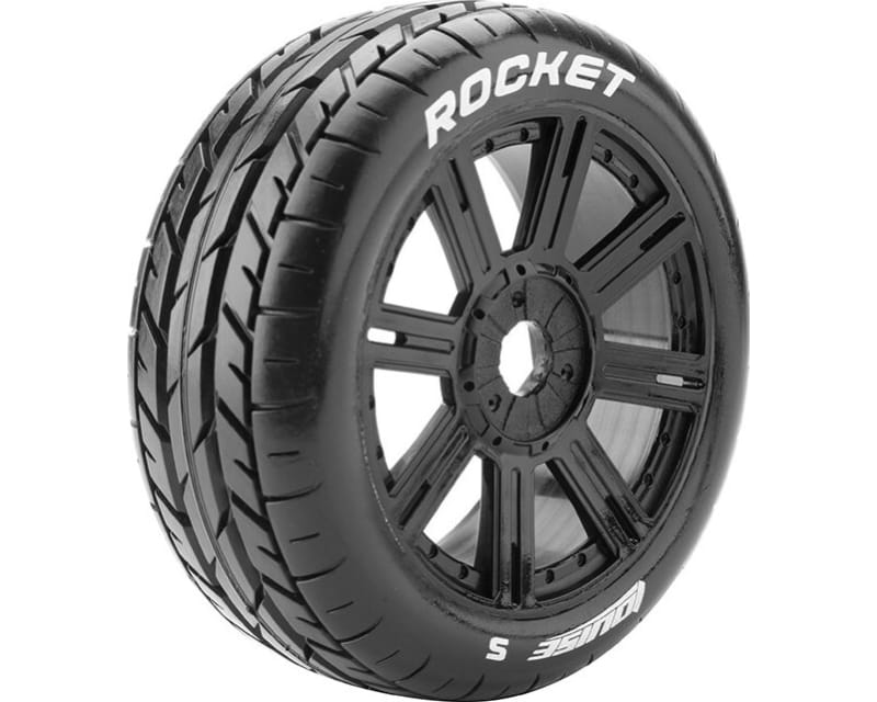 B-Rocket 1/8 Off-Road Buggy Tires 17mm Hex Mtnd (2)