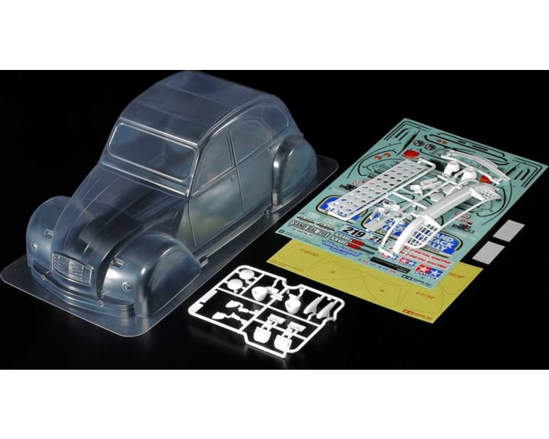 Clear 1:10 Scale R/C Citron 2CV Rally Body Parts Set photo
