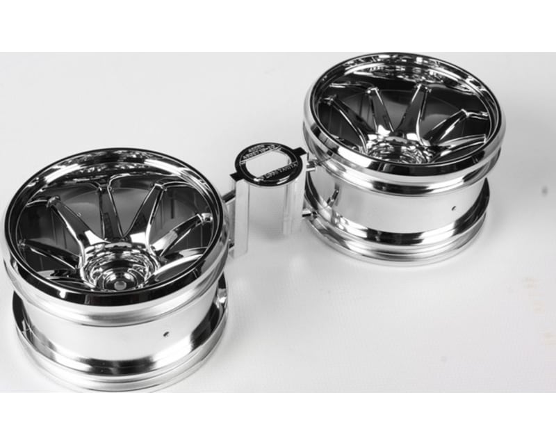 Tap to zoom RC Gf-01 10-Spoke Wheels - Chrome Plated