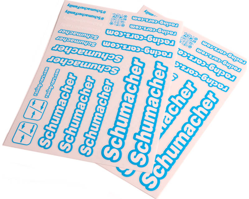 Schumacher Decal Sheet - Neon Blue - Pk2