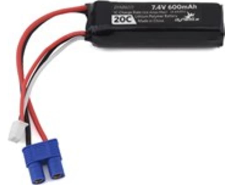 7.4v 600mah 2s 20c LiPo Ec3