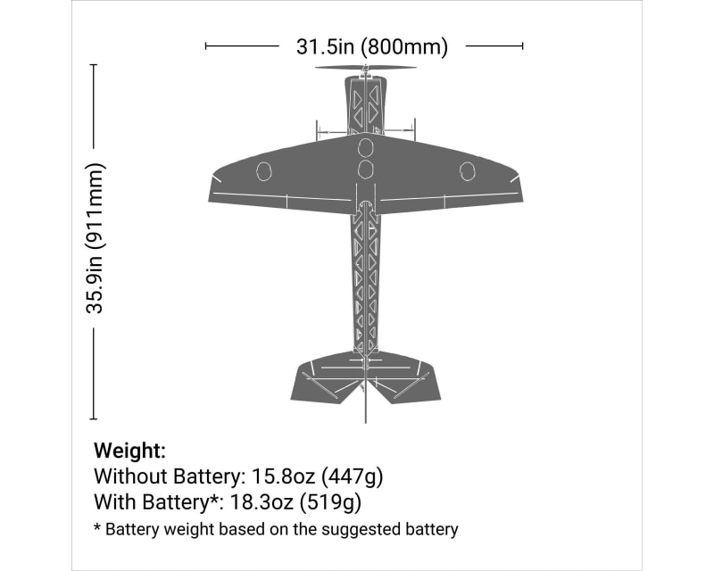 4-Site 3D FF Flat Foamy 800mm BNF Basic with AS3X and SAFE Selec