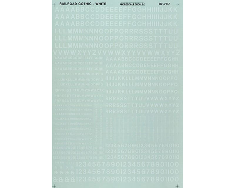 HO Letters/Numbers Gothic/Wh
