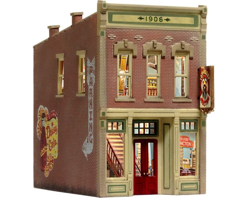 N Scale Toy & Hobby Shop Model Train Set Building