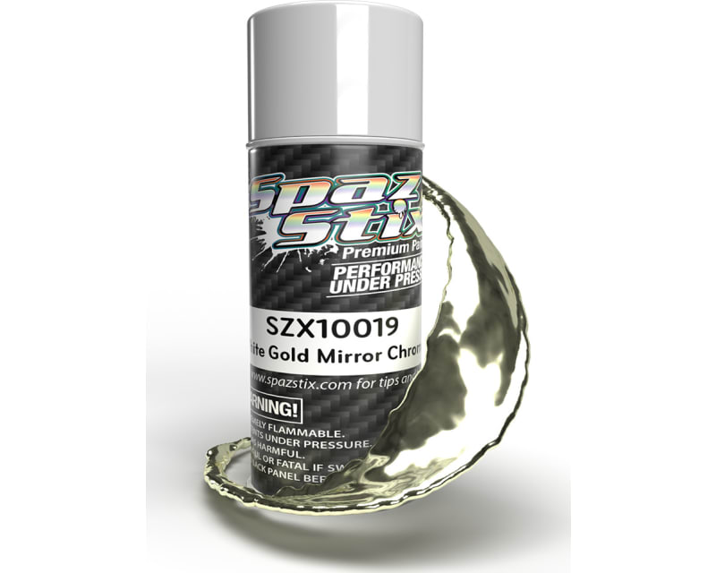White Gold Mirror Chrome Aerosol Paint 3.5oz Can