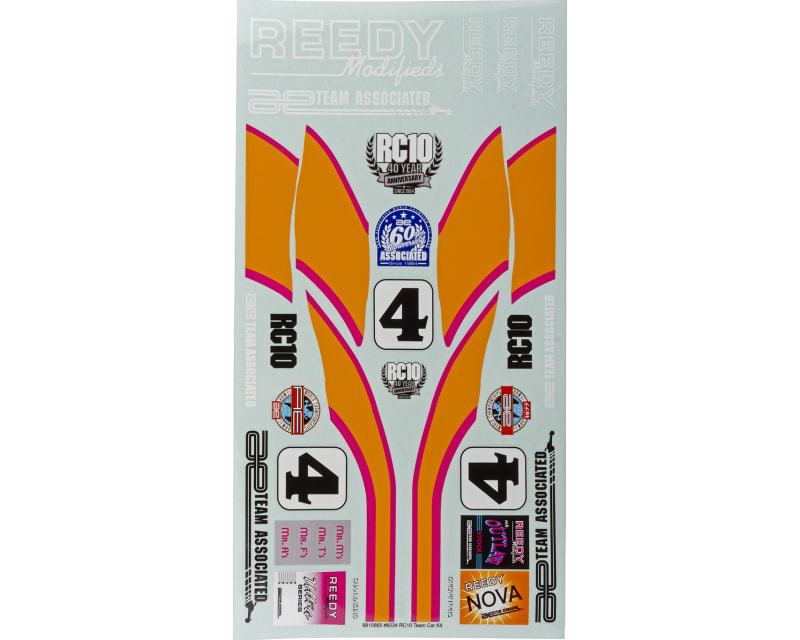 RC10 Team Car Kit Decal Sheet