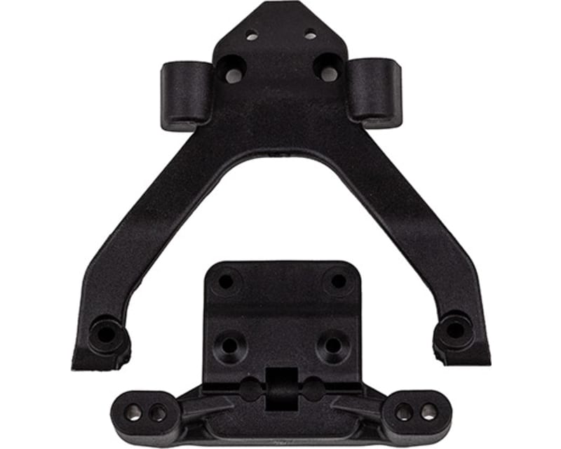 RC10B6.4 Front Top Plate and Ballstud Mount angled