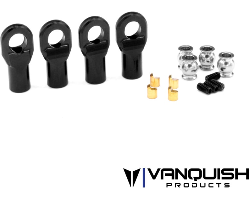 Machined Rod Ends Black - Straight M4