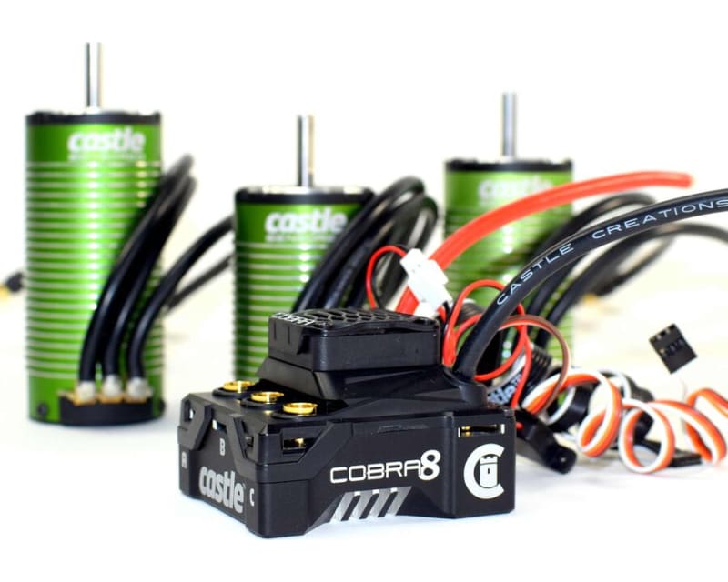 Tap to zoom Cobra 8 25.2v Esc with 1512-1800kv Sensored Motor Combo