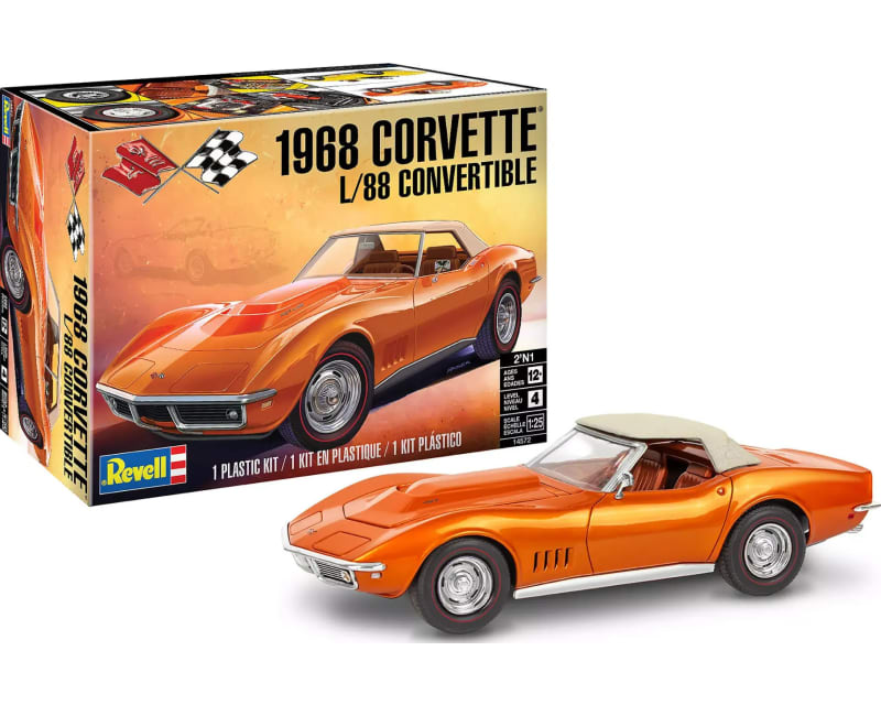 Tap to zoom 1/25 1968 Corvette L-88 Roadster Plastic Model Kit
