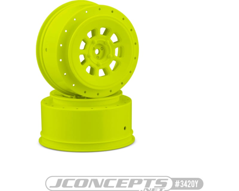 9-Shot 12mm Hex +3mm Offset Wheel Yellow SC10 / Sc6.1 2 pieces