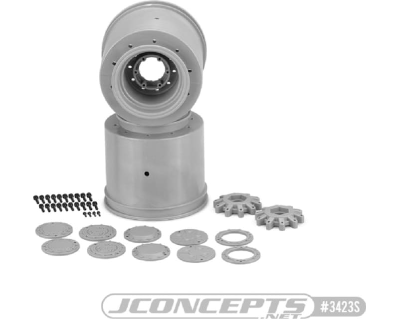 Aggressor Tire wheel Slvr w/intrchngble hubs 2