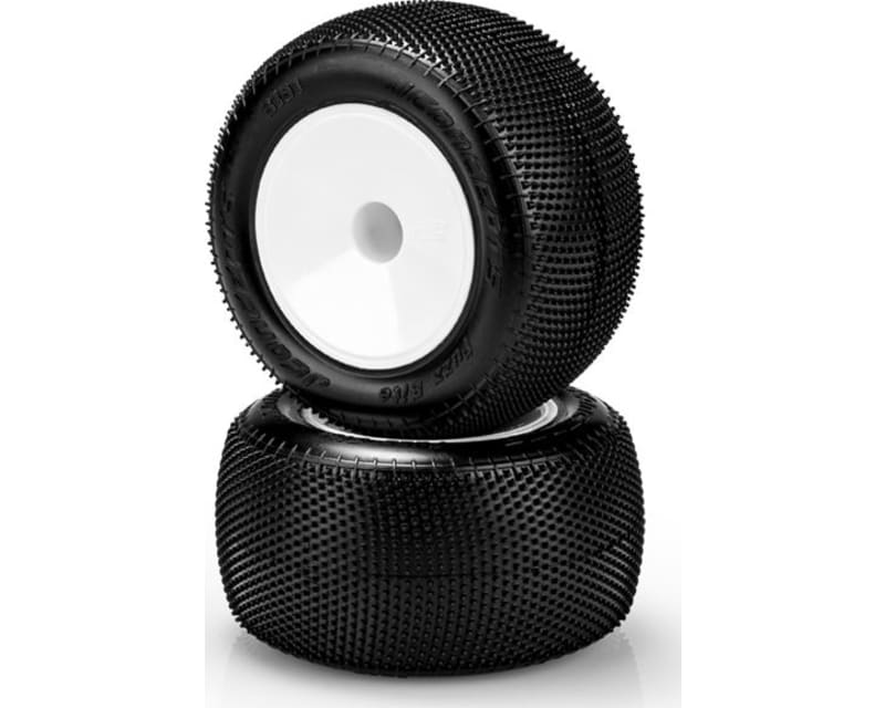 Fuzz Bite - Pink Compound 2.2 Stadium Truck Tire Pre-Mounted On