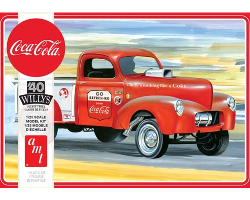 Tap to zoom 1/25 1940 Willys Pickup Gasser Coca-Cola Model Kit