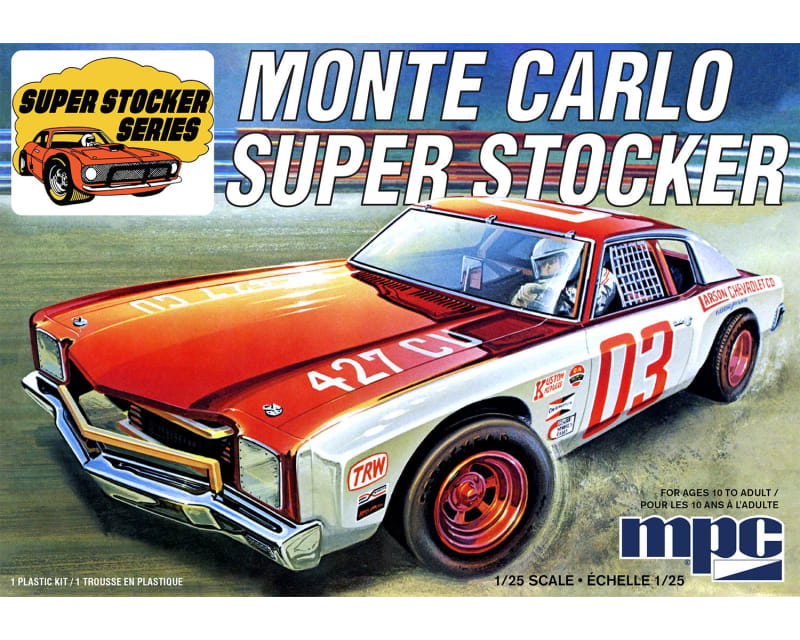 1971 Chevy Monte Carlo Super Stocker 2T 1:25 Plastic Model Kit