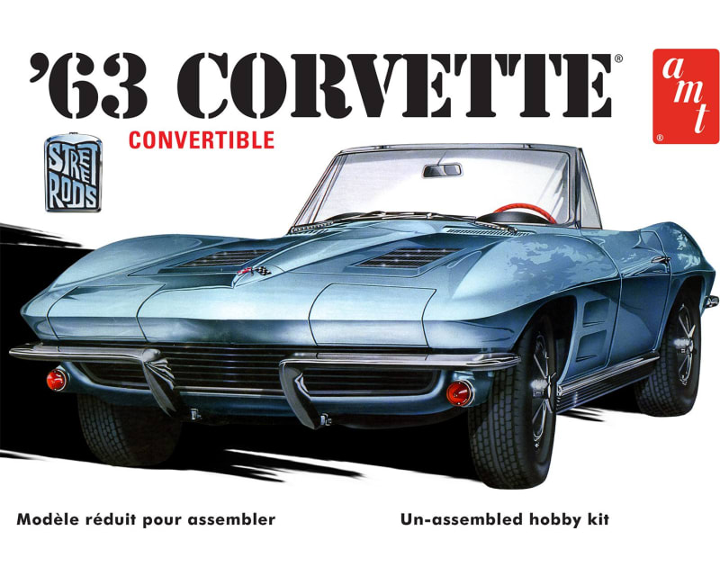 1963 Chevy Corvette Convertible 1/25 Plastic Model Kit