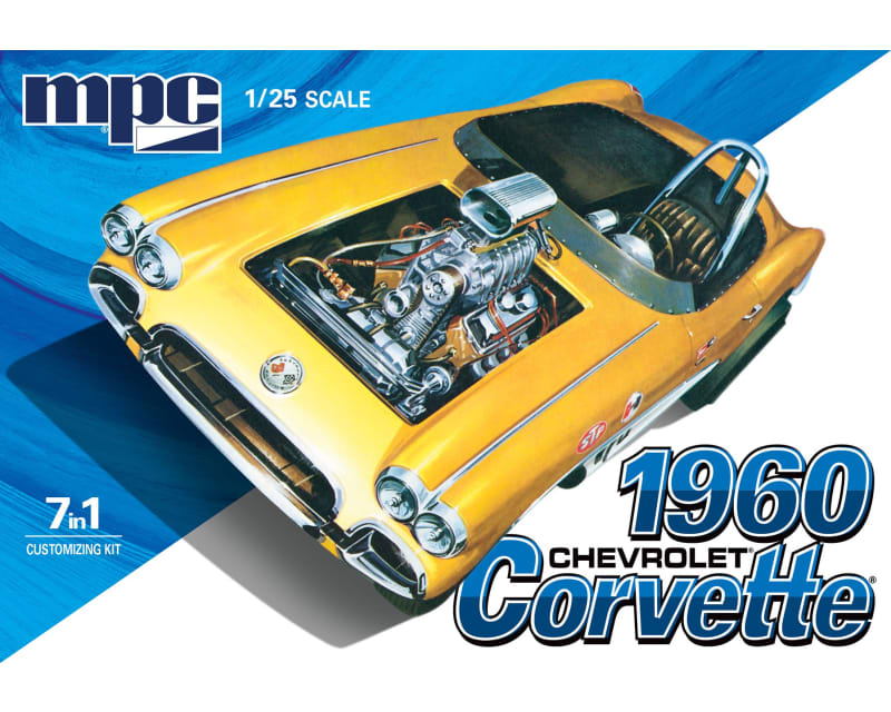 1:25 1960 Chevy Corvette 7-in-1 Plastic Model Kit