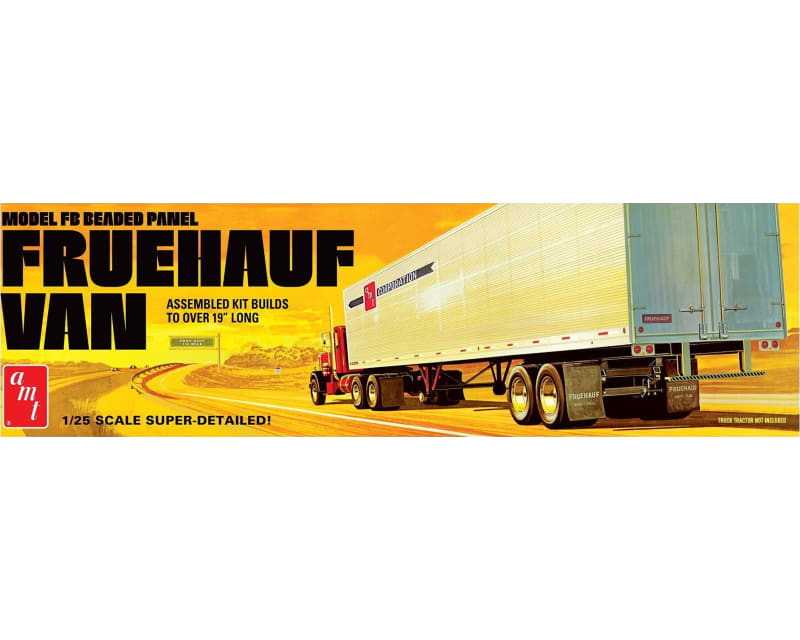 1/25 Fruehauf 40 Beaded Van Trailer Plastic Model Kit
